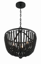 Load image into Gallery viewer, Rylee 4 Light Matte Black Chandelier