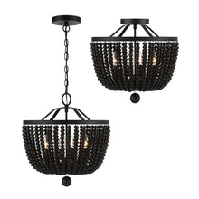 Load image into Gallery viewer, Rylee 4 Light Matte Black Chandelier