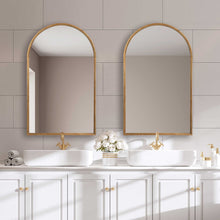 Load image into Gallery viewer, Arched Gold Mirror