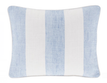 Load image into Gallery viewer, Awning Stripe Soft French Blue Indoor/Outdoor Lumbar Pillow 16"