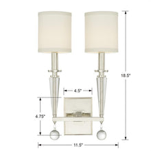 Load image into Gallery viewer, Paxton 2 light Nickle Sconce