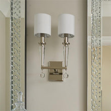Load image into Gallery viewer, Paxton 2 light Nickle Sconce