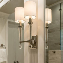 Load image into Gallery viewer, Paxton 2 light Nickle Sconce