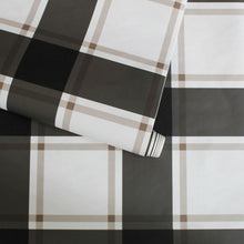 Load image into Gallery viewer, Plaid: Black & Ivory Tempaper
