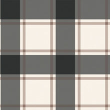 Load image into Gallery viewer, Plaid: Black & Ivory Tempaper