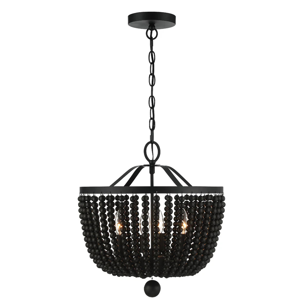 Rylee 4 Light Matte Black Chandelier