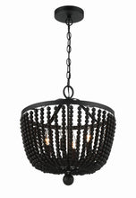 Load image into Gallery viewer, Rylee 4 Light Matte Black Chandelier
