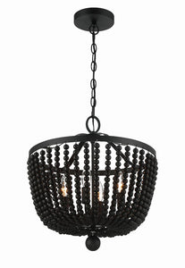 Rylee 4 Light Matte Black Chandelier