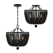 Load image into Gallery viewer, Rylee 4 Light Matte Black Chandelier
