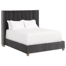 Load image into Gallery viewer, Chandler Queen Bed Dark Dove Velvet
