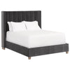 Chandler Queen Bed Dark Dove Velvet