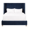 Chandler Queen Bed Denim Velvet