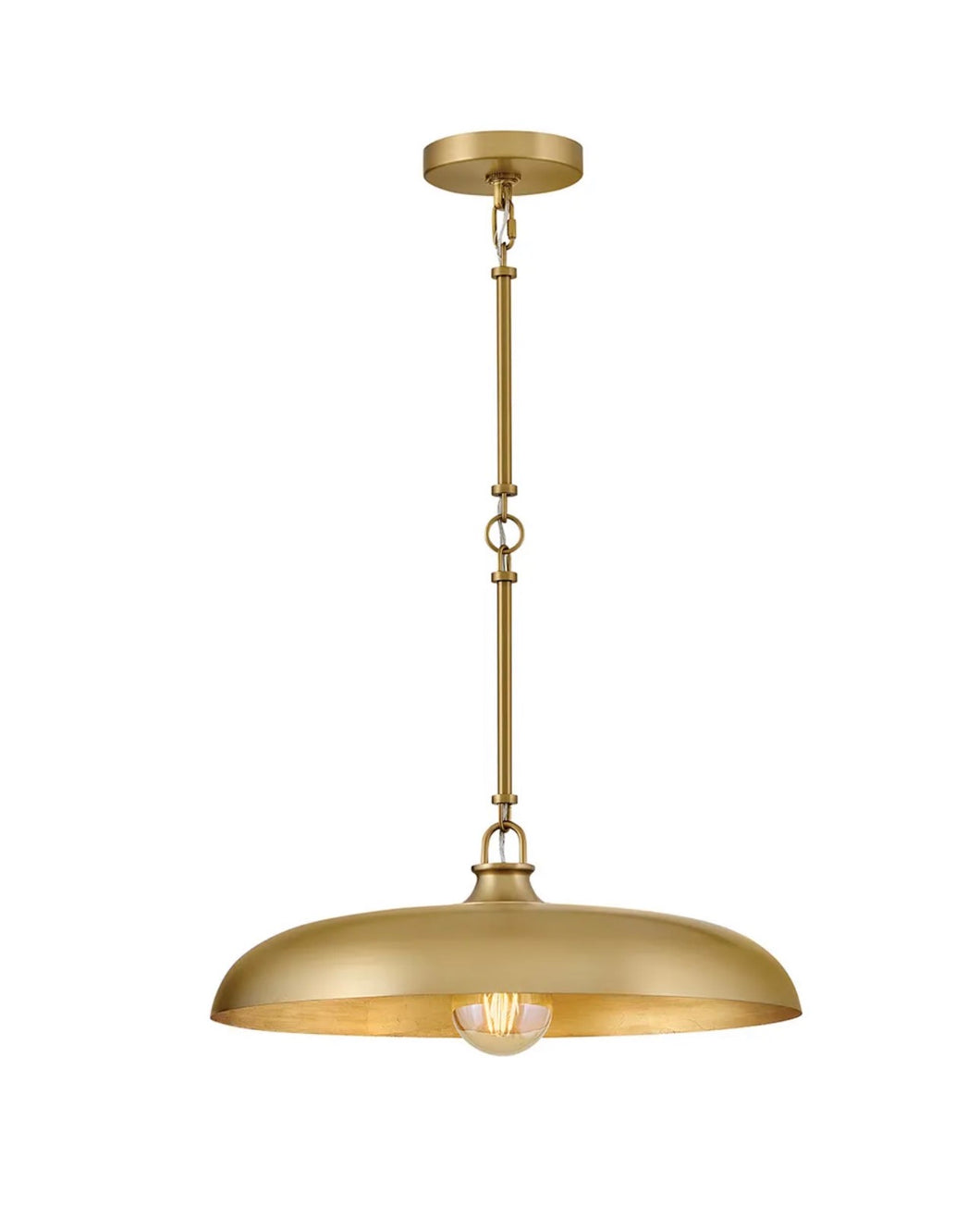 Sadie Large Dome Pendant Lacquered Brass