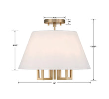 Load image into Gallery viewer, Libby Langdon Westwood 5 Light Semi Flush
