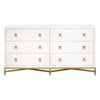 STRAND SHAGREEN 6 DRAWER DRESSER WHT