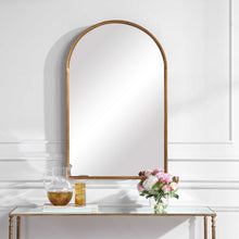 Load image into Gallery viewer, Arched Gold Mirror
