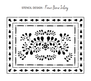 Annie Sloan Stencil - Faux Bone Inlay