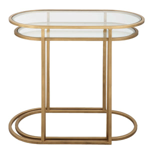 Gold Oval Nesting Tables