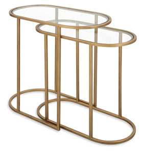 Gold Oval Nesting Tables