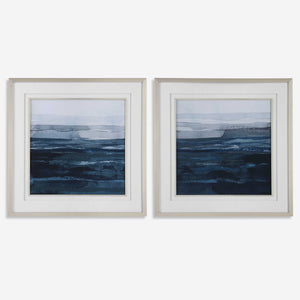 Rising Blue Framed Prints