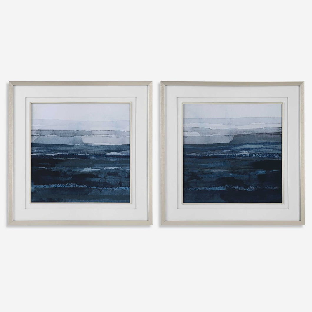 Rising Blue Framed Prints