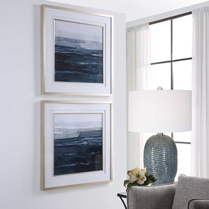 Rising Blue Framed Prints