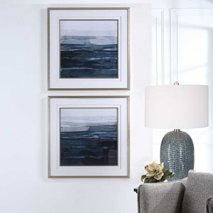 Rising Blue Framed Prints