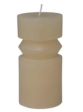 Load image into Gallery viewer, 6&quot; Cream Totem Pillar Candle
