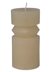 6" Cream Totem Pillar Candle