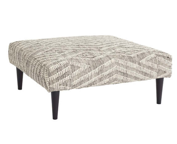 Healy Grey Square Ottoman