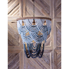 Load image into Gallery viewer, Ombre Wood Bead Chandelier, Blue
