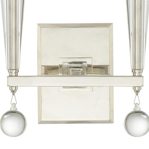 Paxton 2 light Nickle Sconce