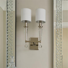 Load image into Gallery viewer, Paxton 2 light Nickle Sconce
