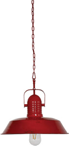 Red Metal Pendant Lamp