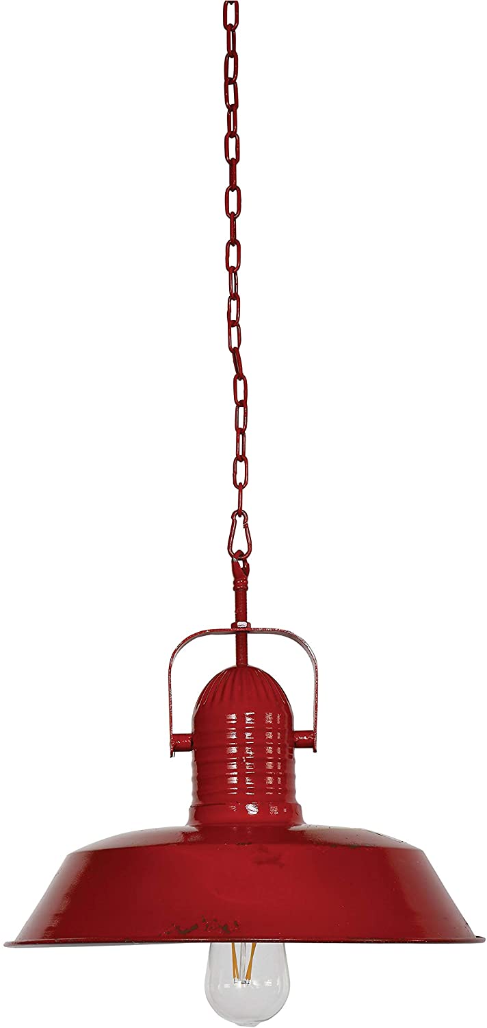 Red Metal Pendant Lamp