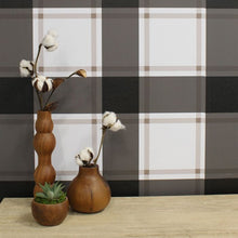 Load image into Gallery viewer, Plaid: Black &amp; Ivory Tempaper
