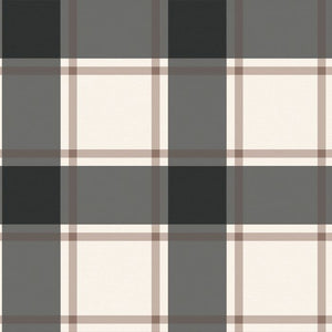 Plaid: Black & Ivory Tempaper