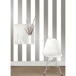 Silver Mini Stripes Tempaper